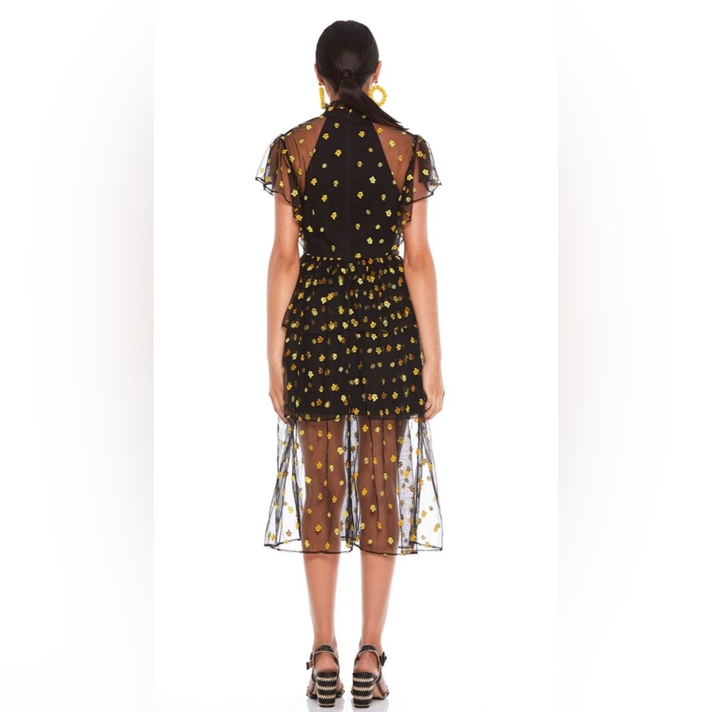 La Maison Talulah Black and Yellow Dress. Size Medium - Picture 3 of 9